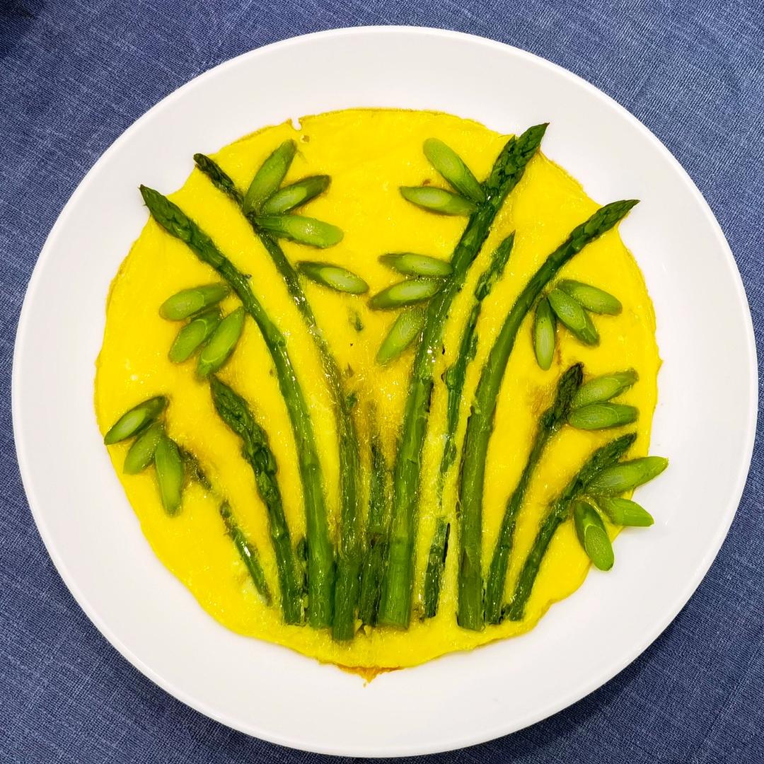 绿竹青青--芦笋煎鸡蛋