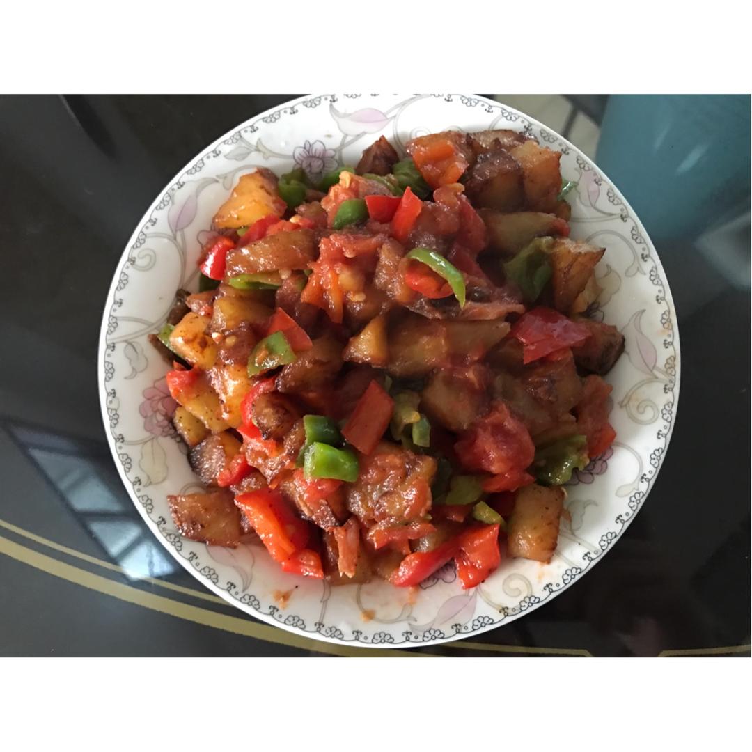 土豆青椒西红柿面