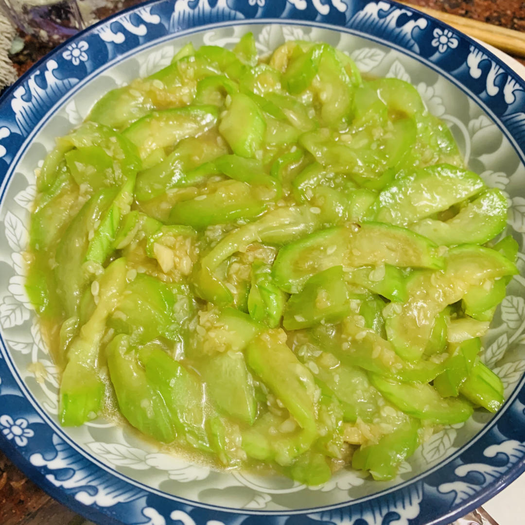 shirleyfj做的清炒丝瓜不变黑的方法