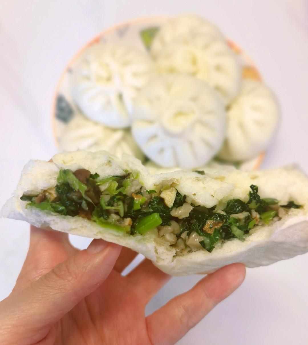 节省一半时间的大包子（另付翠绿菜包子，肉包子，腹黑包子食谱）