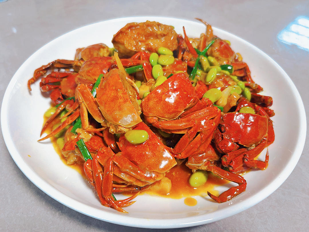 螃蟹🦀烧毛豆🫛鲜到没朋友