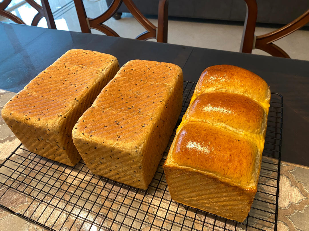 超好吃的吐司，蜜豆吐司，蜜豆抹茶吐司（配方是两个吐司的量）