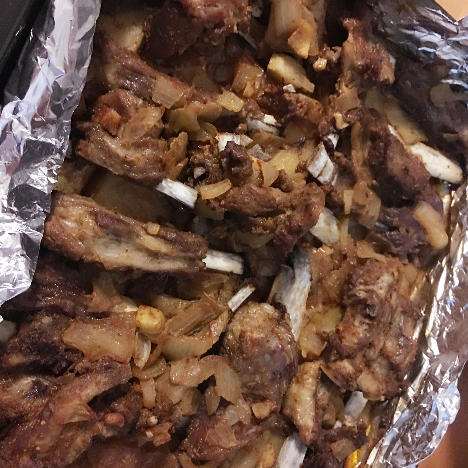 土豆洋葱烤羊排