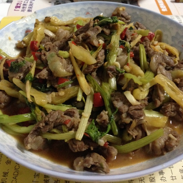 小炒黄牛肉