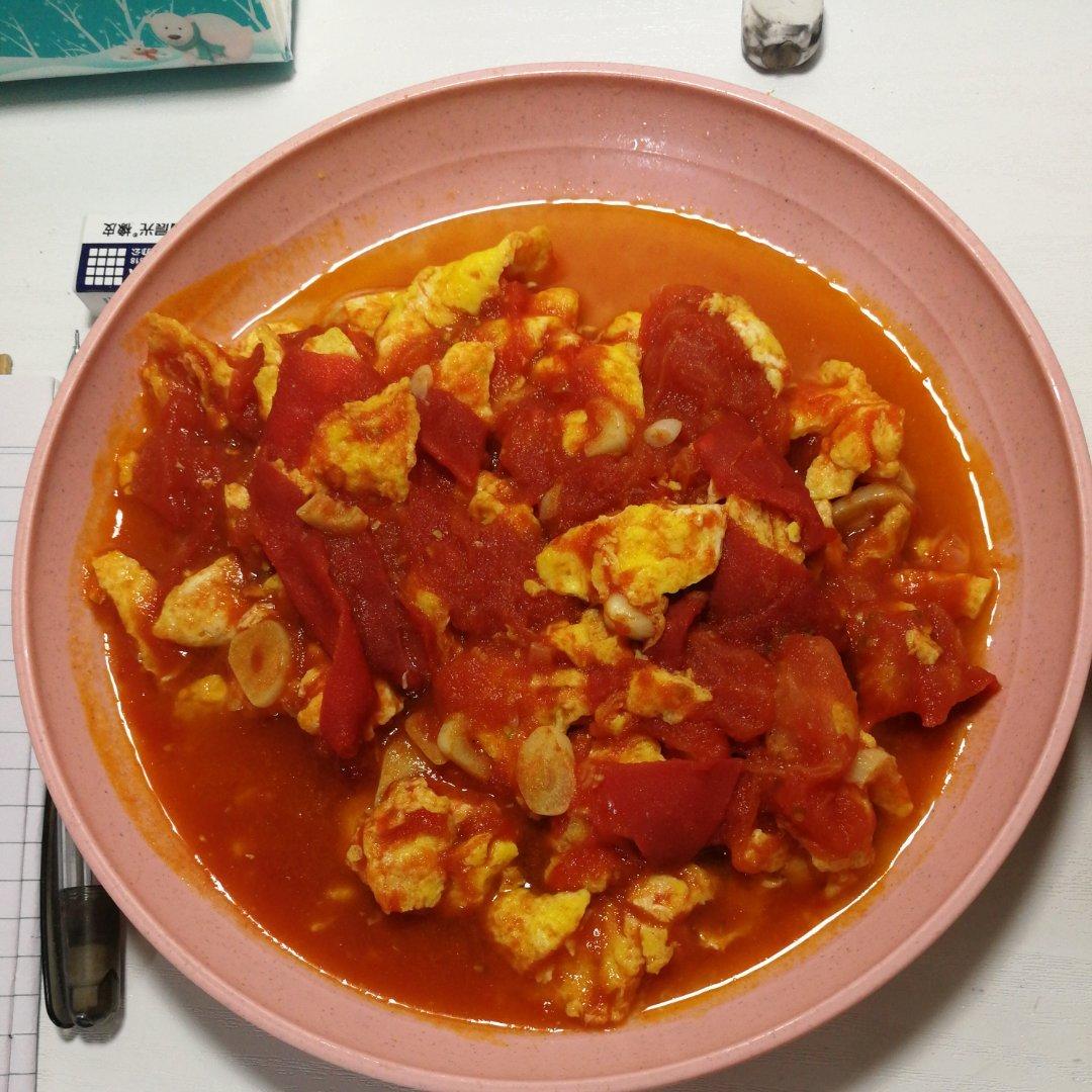 番茄炒鸡蛋（超浓的番茄味）