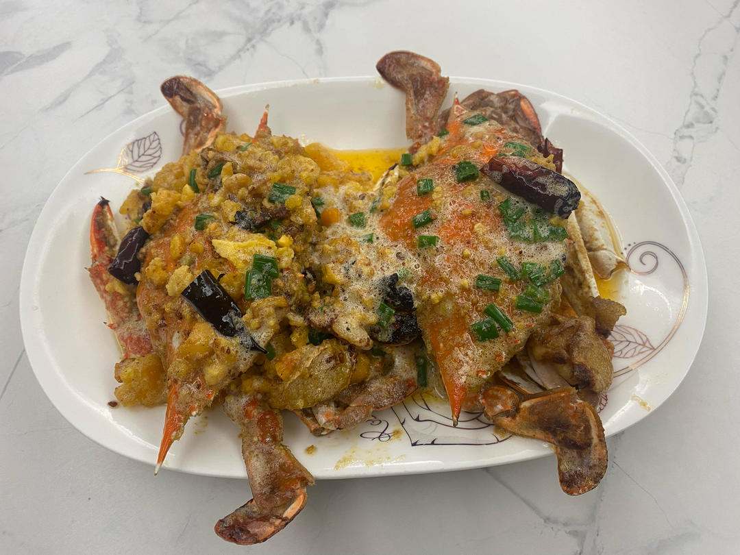 咸蛋黄梭子蟹（家常版）