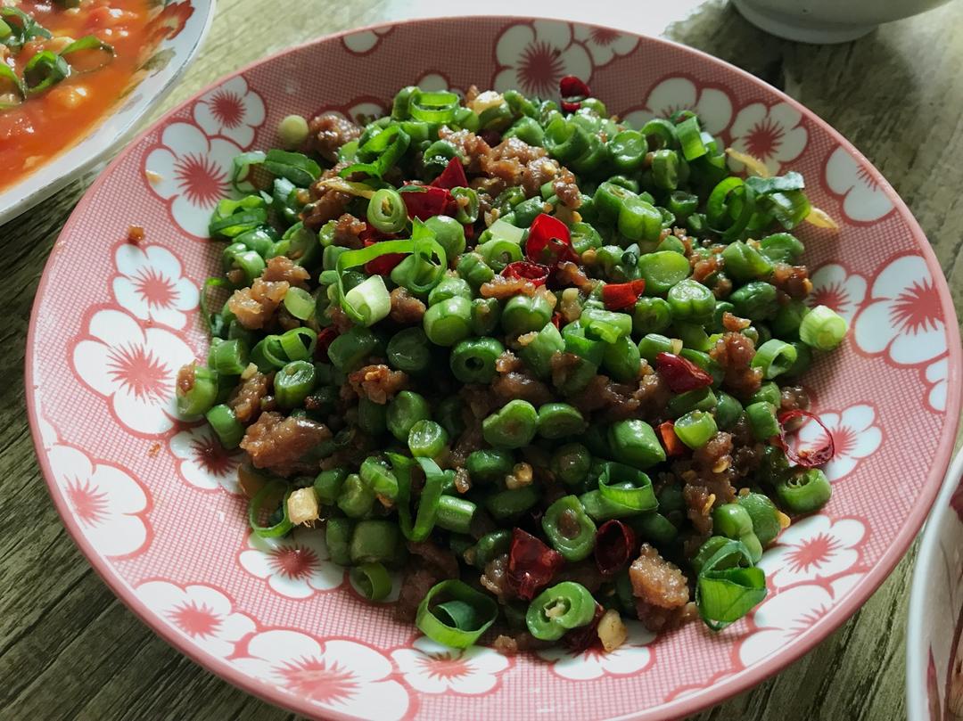 肉沫豆角下饭菜