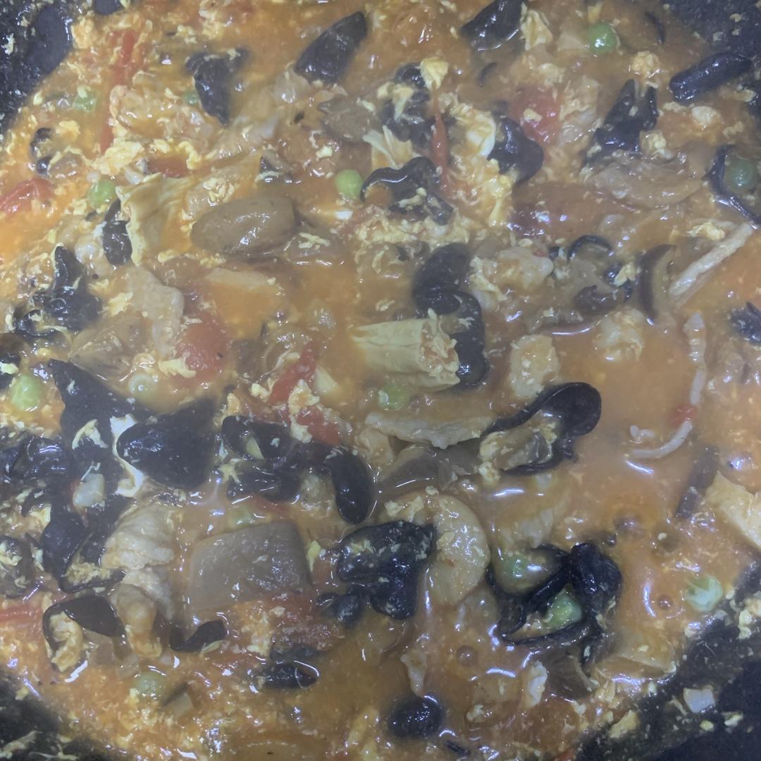 天津特色——西红柿海鲜打卤面（内含肉丁鸡蛋酱做法）