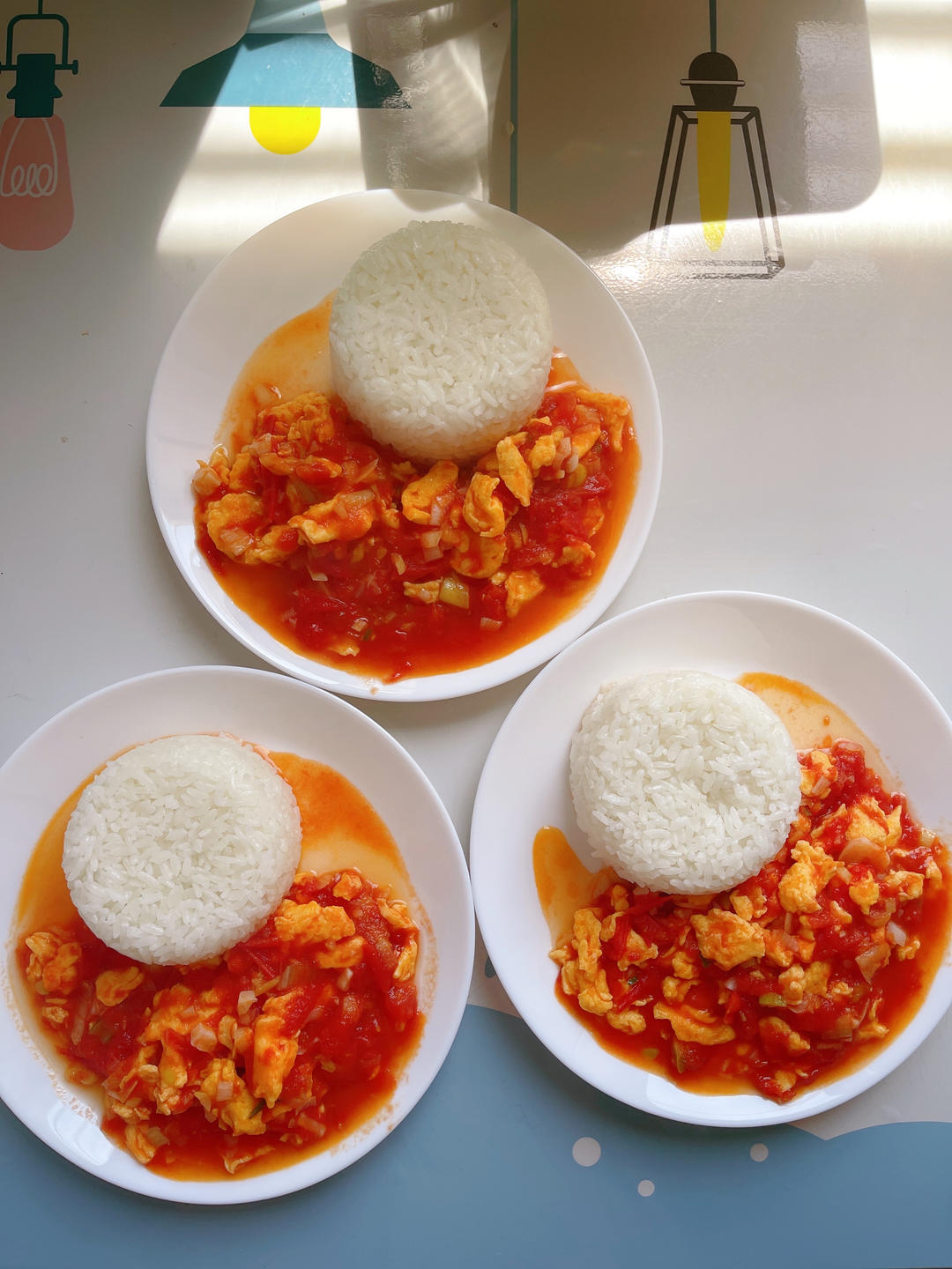 番茄炒鸡蛋（超浓的番茄味）