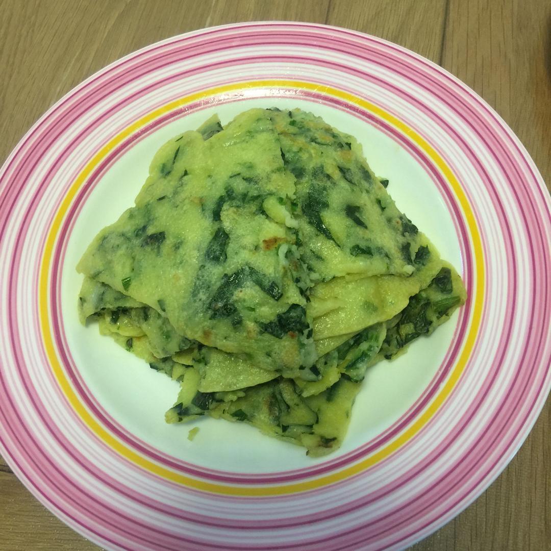 菠菜鸡蛋饼