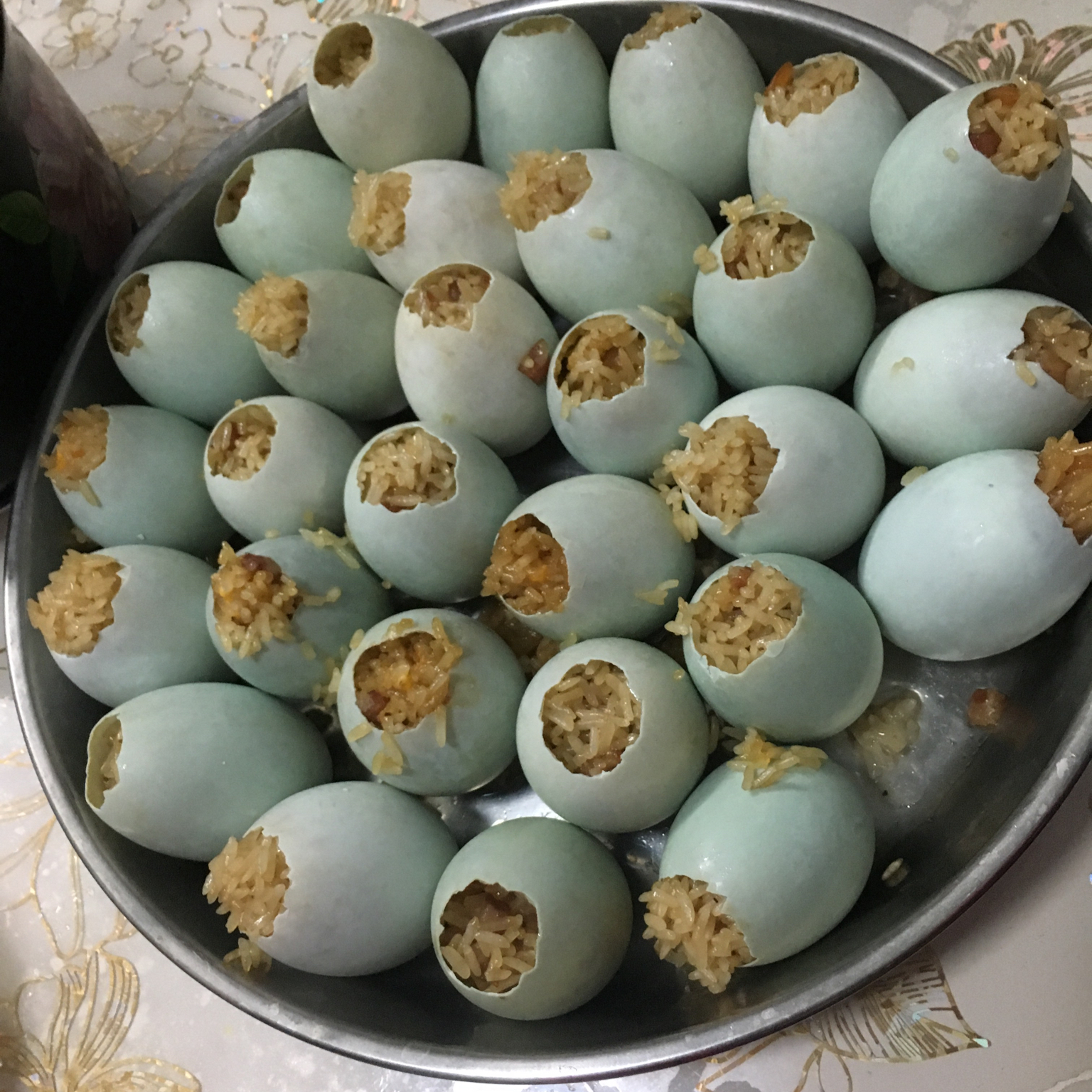 咸鸭蛋蒸糯米
