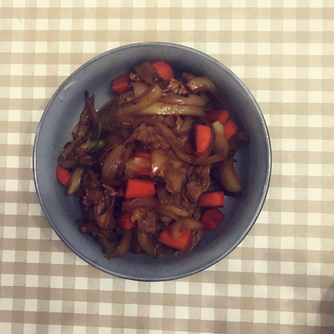 日式金针菇肥牛盖浇饭