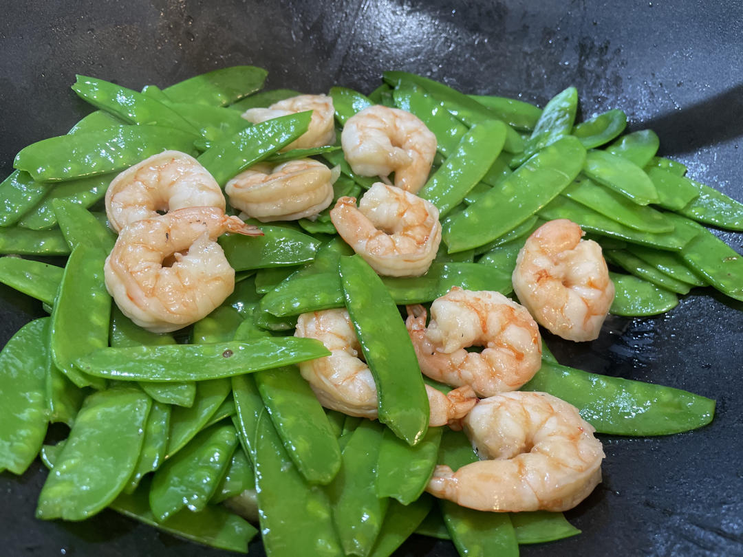 荷兰豆炒虾仁