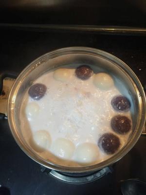 牛奶香芋淮山湯圓糖水的做法 步骤7