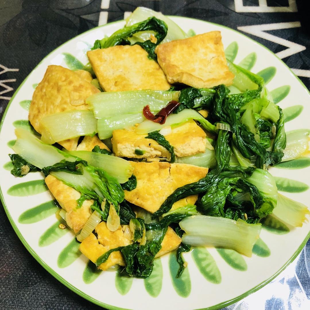 猪珠霞做的小白菜炒豆腐