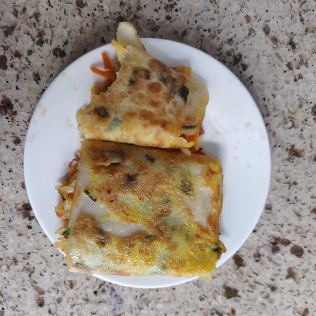 小朋友早餐：土豆丝卷饼+芋泥奶昔