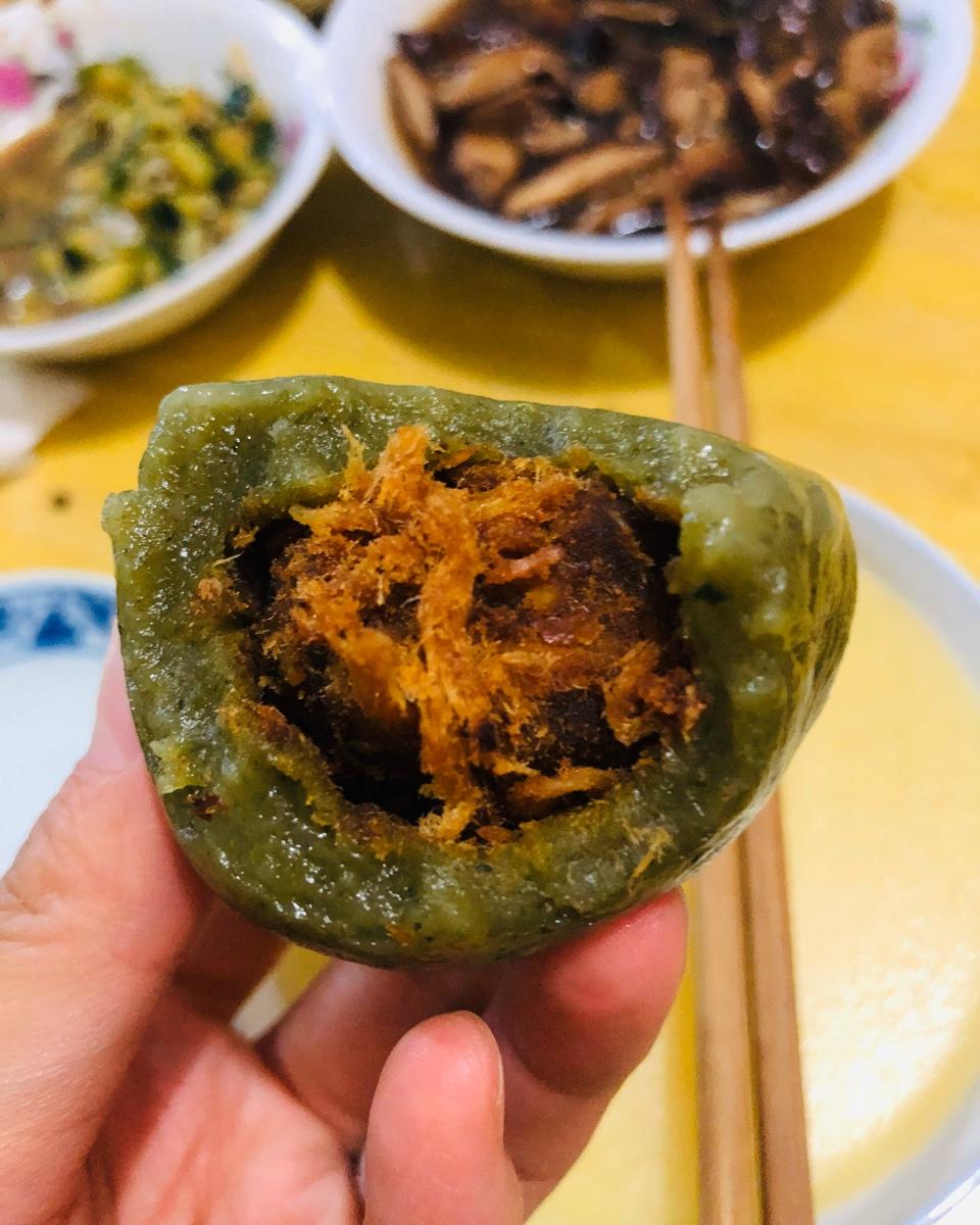 🔥超好吃肉松蛋黄青团-Q弹软糯不粘不塌