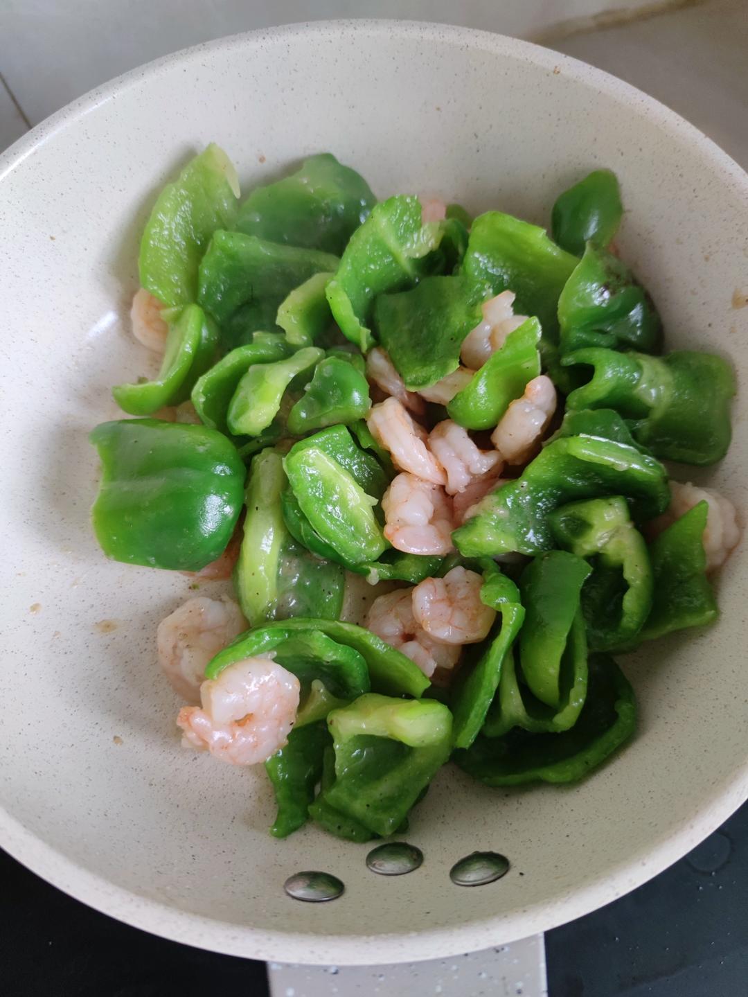 青椒炒虾仁