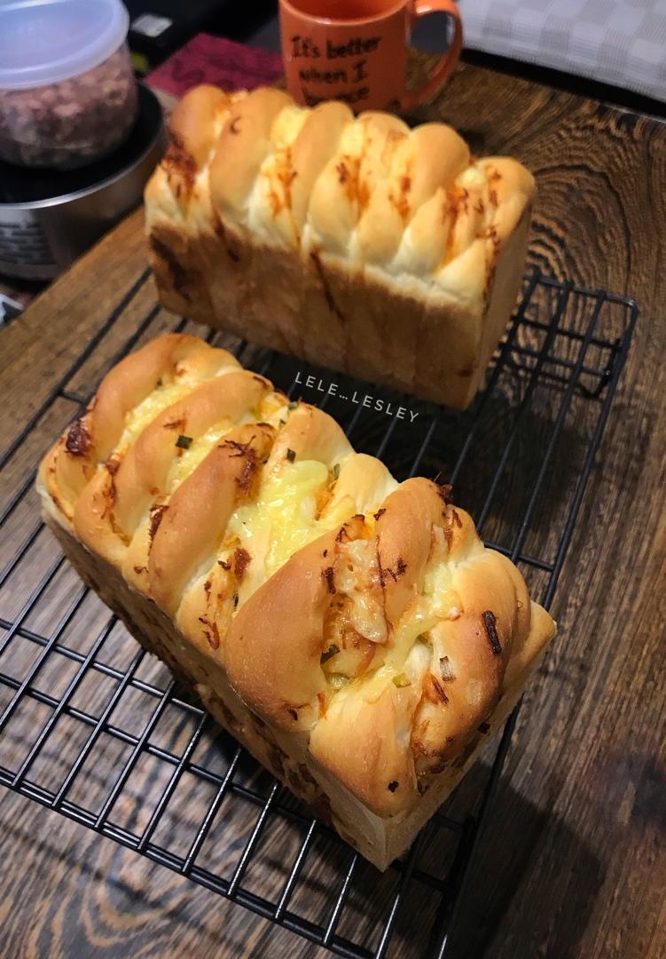 肉松香葱吐司（四种整形手法）