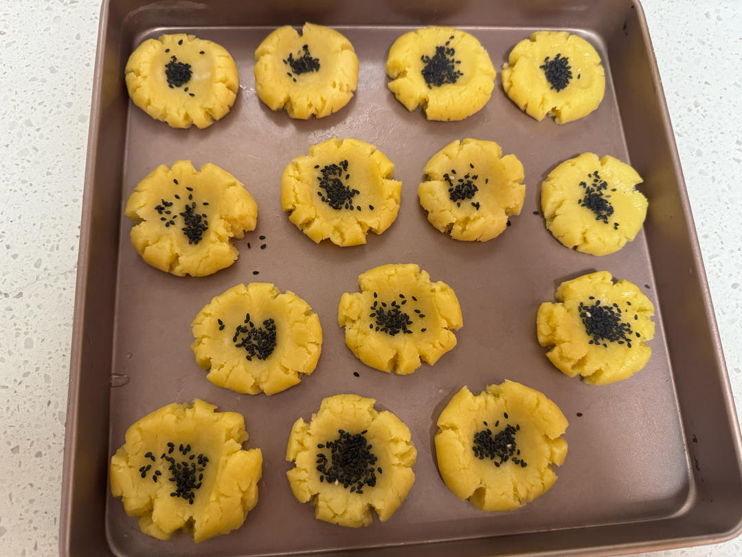 自制桃酥🌸酥掉渣🔥无需打发一次成功‼️