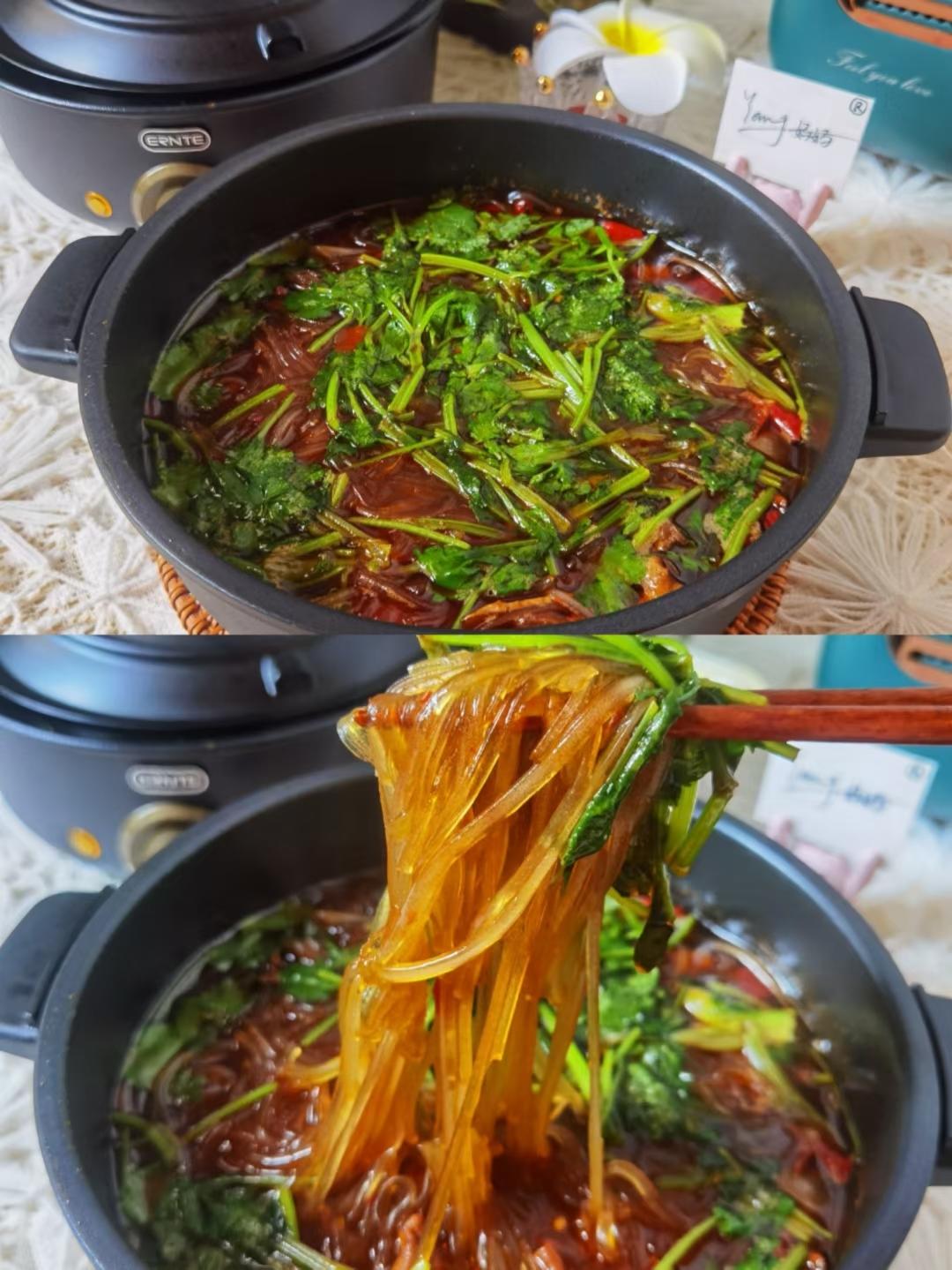 ‼️简单快手💯鸡杂辣粉丝的做法