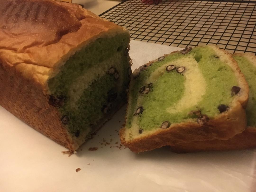 抹茶蜜豆吐司