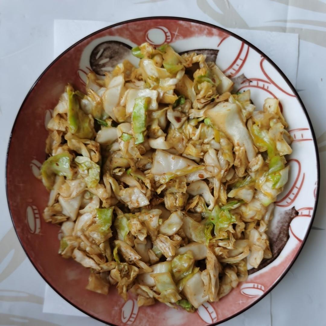 巨好吃😋空气炸锅包菜 ，烧烤摊味道~