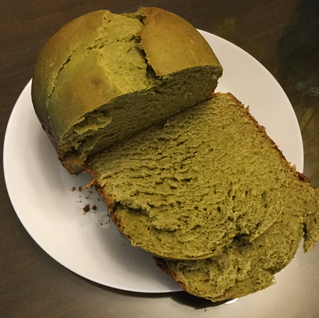 面包机版抹茶红豆吐司