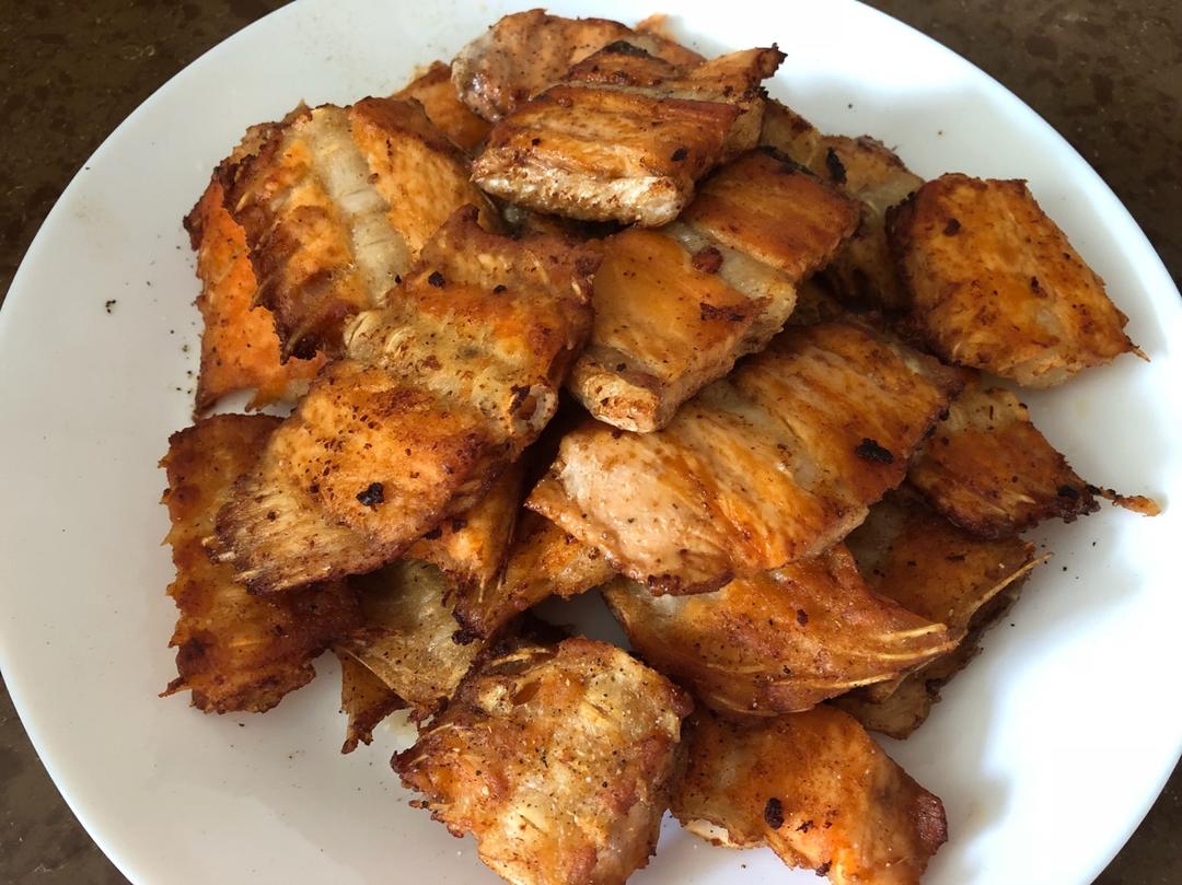 香煎三文鱼骨