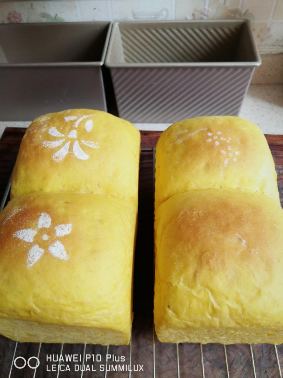 南瓜吐司，奶香南瓜吐司，极致柔软，直接法