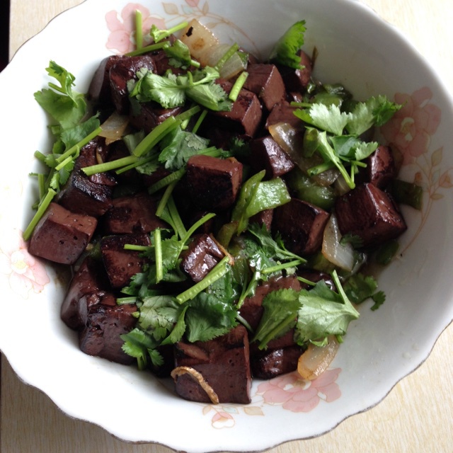 家常炒血豆腐