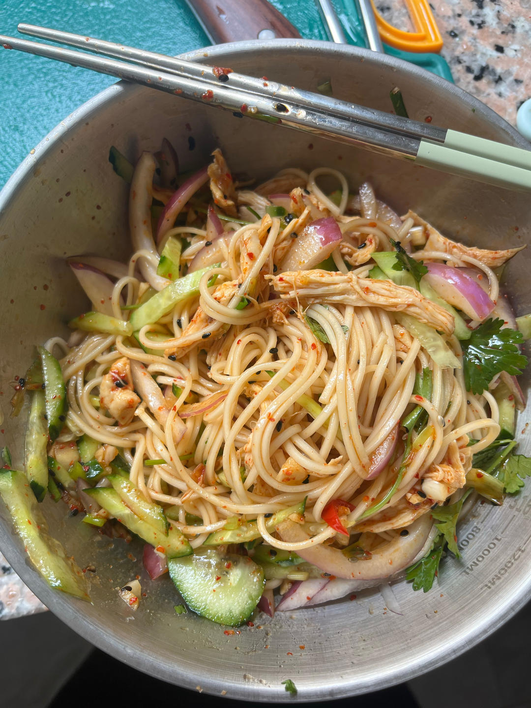 🥒鸡丝凉面
