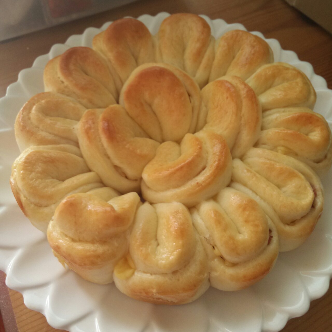 培根芝士花朵面包