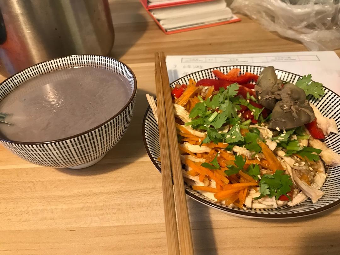 减脂健身｜凉拌手撕鸡丝（香辣&麻油版）