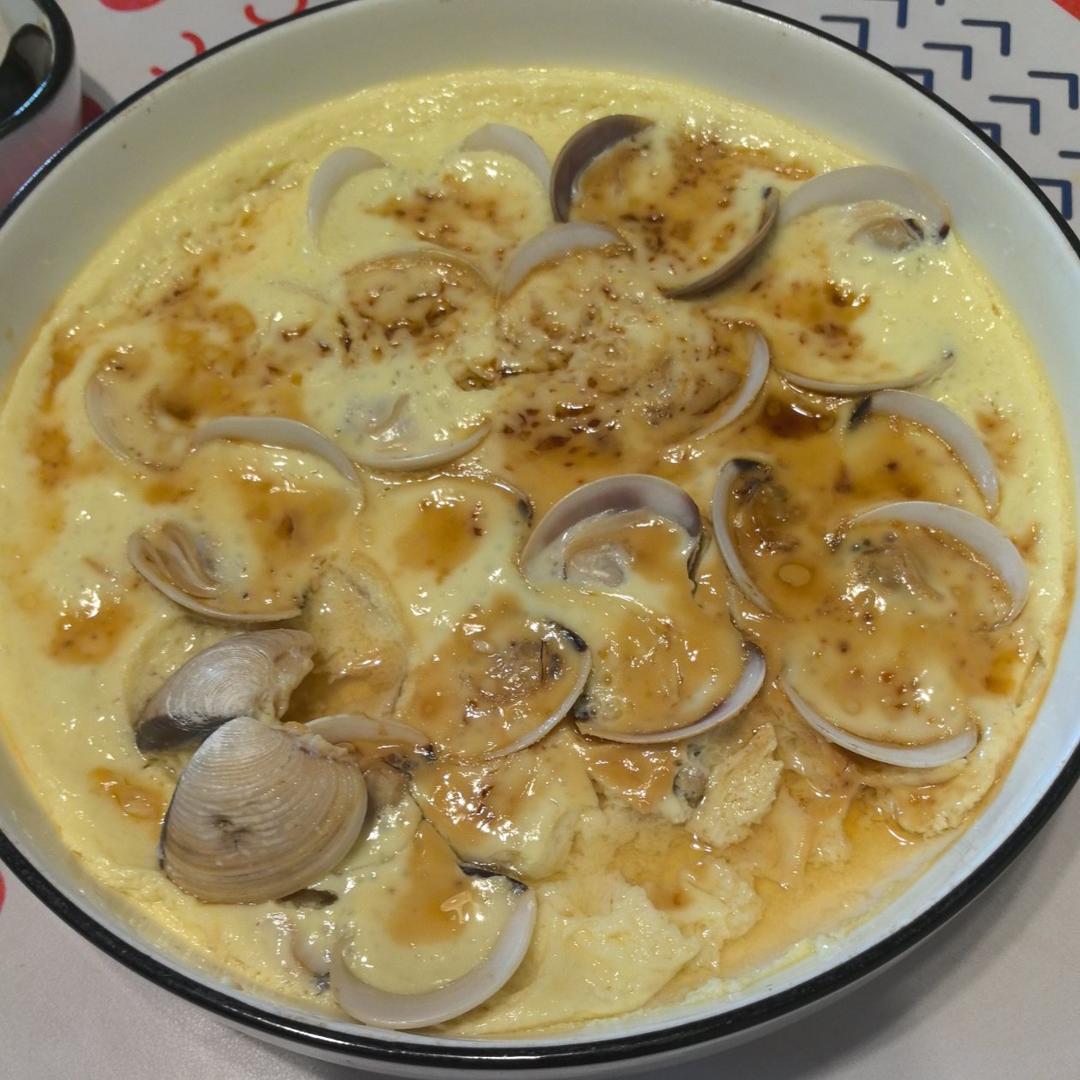 家常白贝蒸蛋