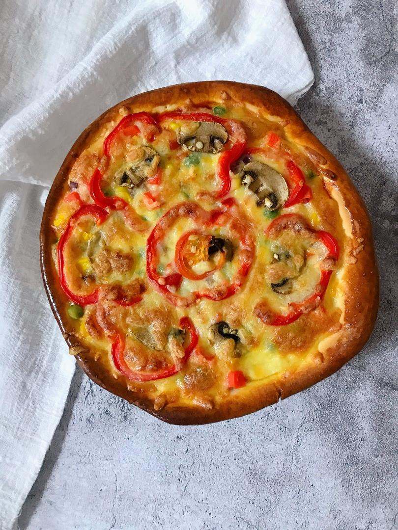 可可西里大圣做的海陆空至尊芝心披萨