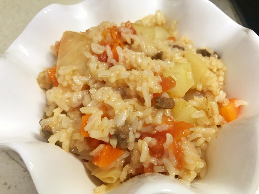 番茄牛肉烩饭