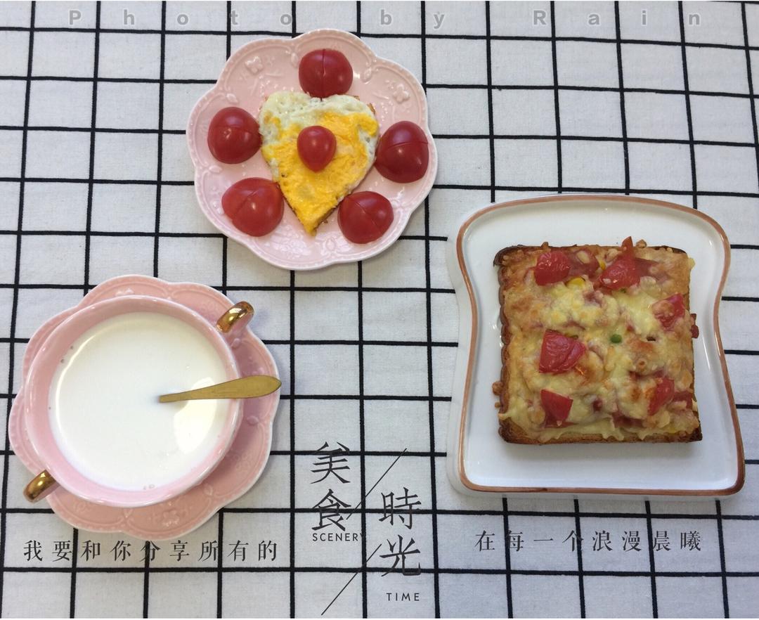 吐司培根小批萨