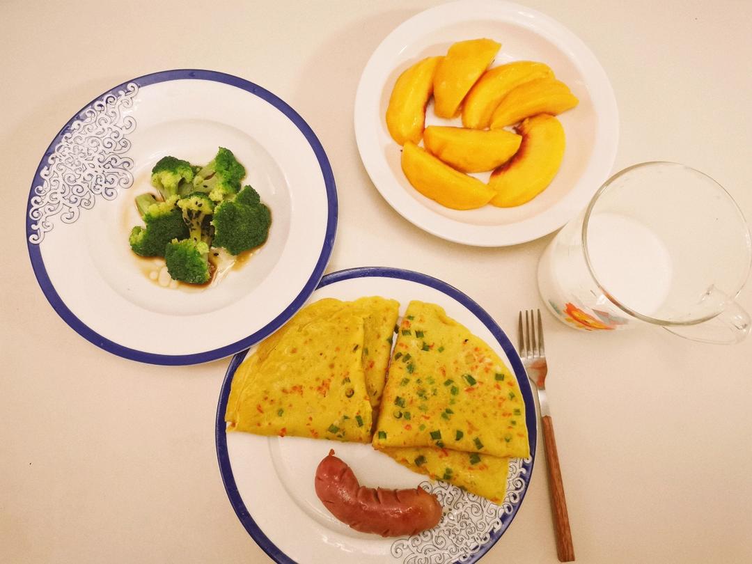 胡萝卜葱花鸡蛋饼