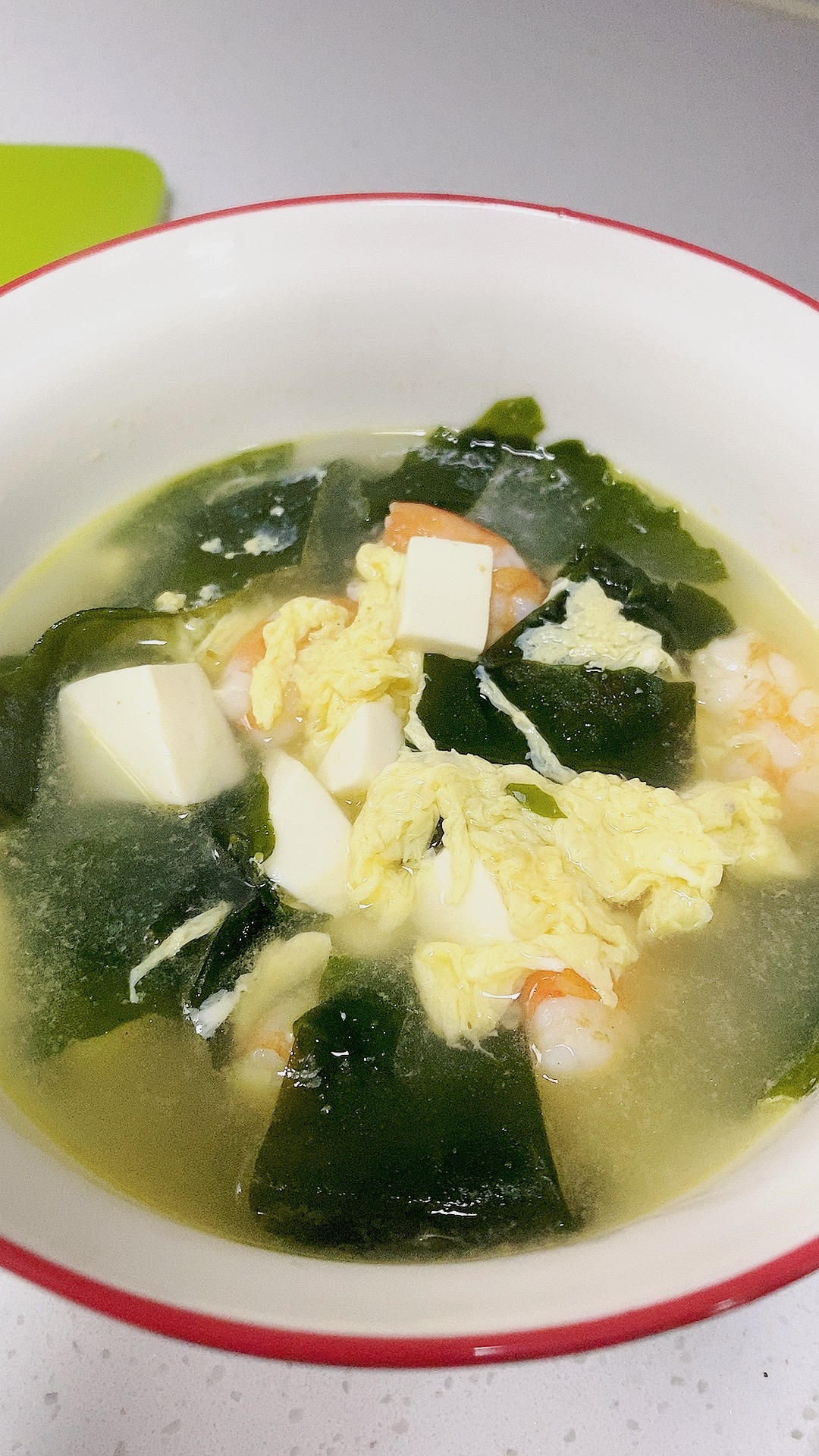 孩子增高汤 | 虾仁豆腐裙带菜汤