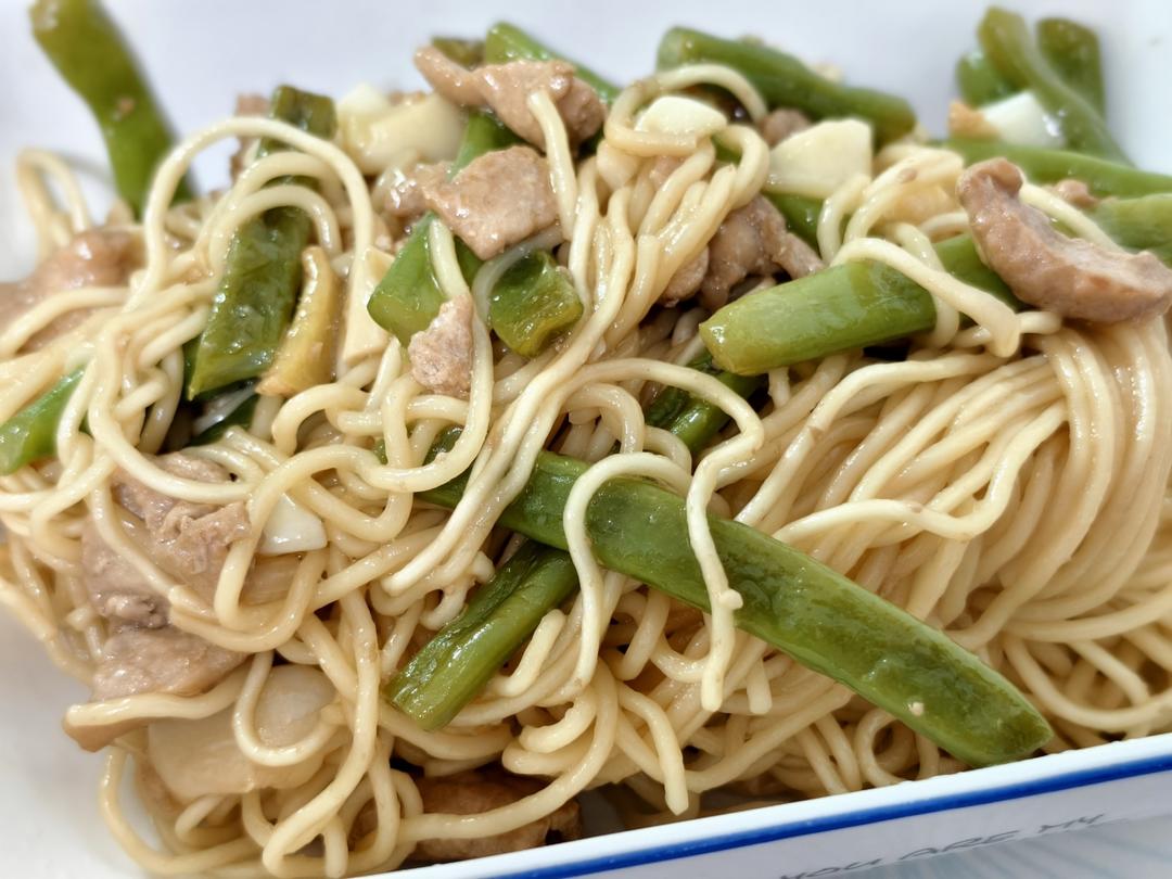 地道老北京扁豆焖面 豆角焖面 太好吃小心吃撑哦