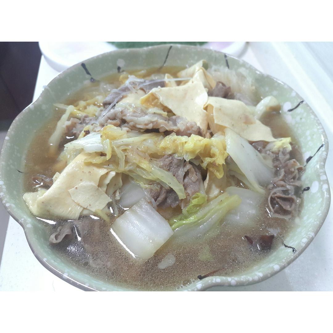 白菜冻豆腐炖羊肉