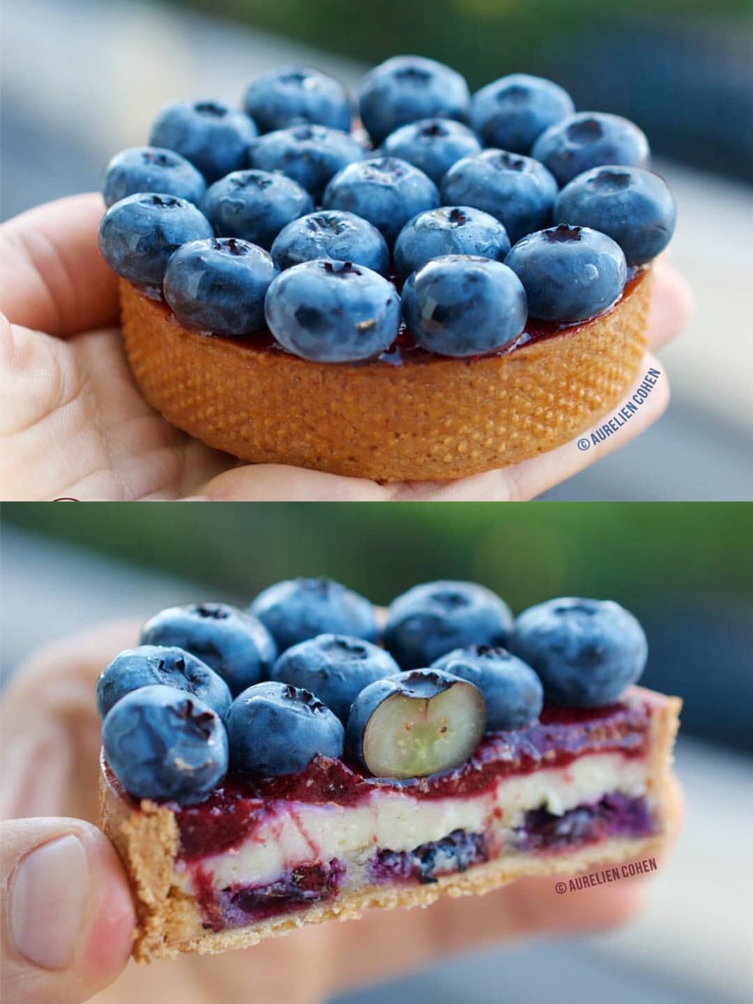 翻译食谱 | 高颜值小清新蓝莓塔的做法