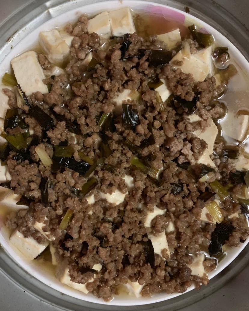 豆腐蒸肉沫