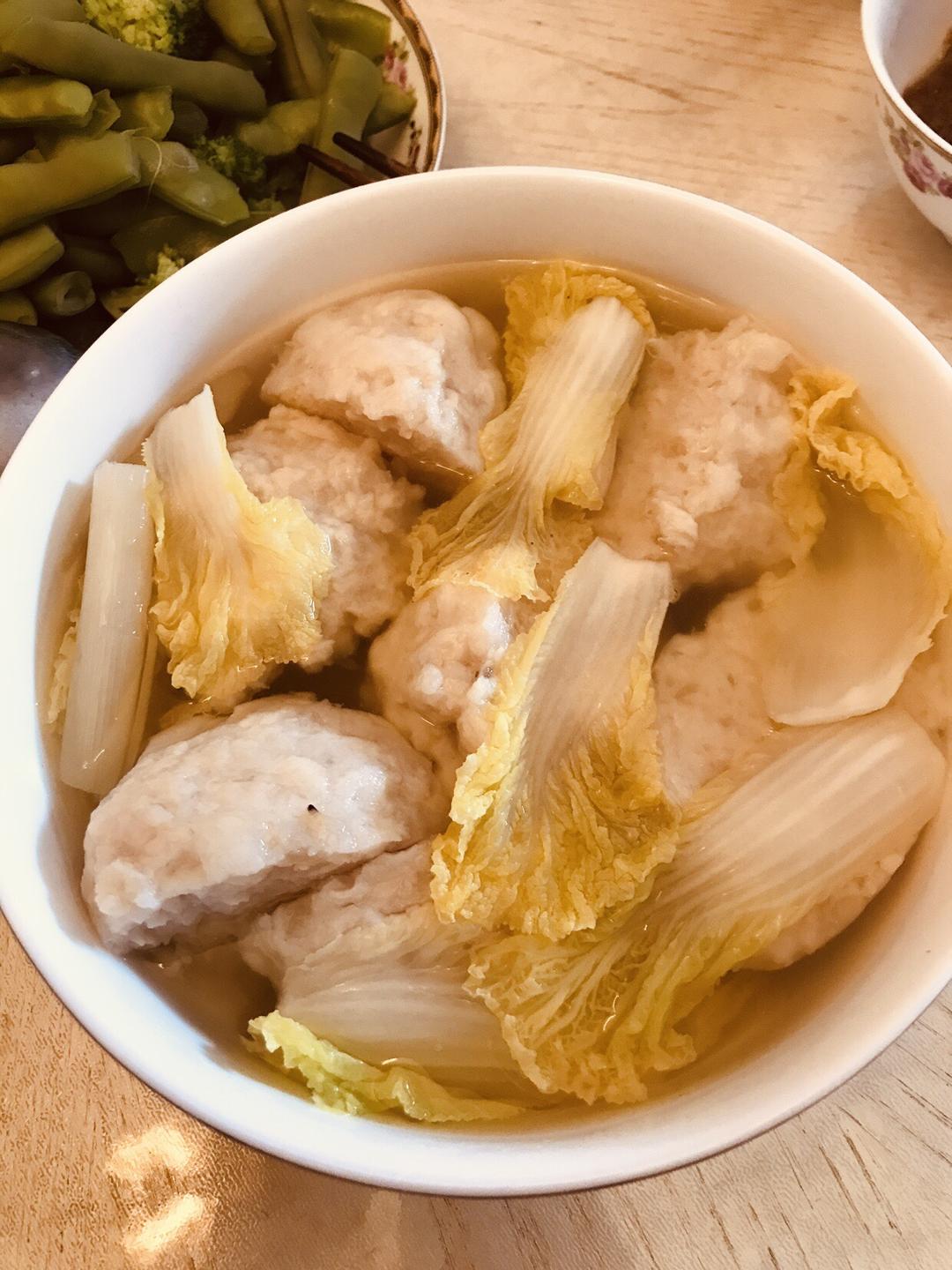 清炖狮子头（鱼鸡版）
