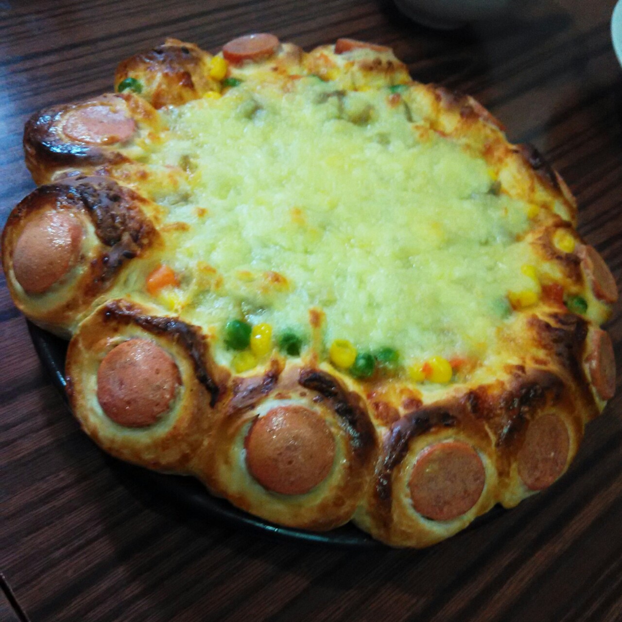 香酥虾花边披萨