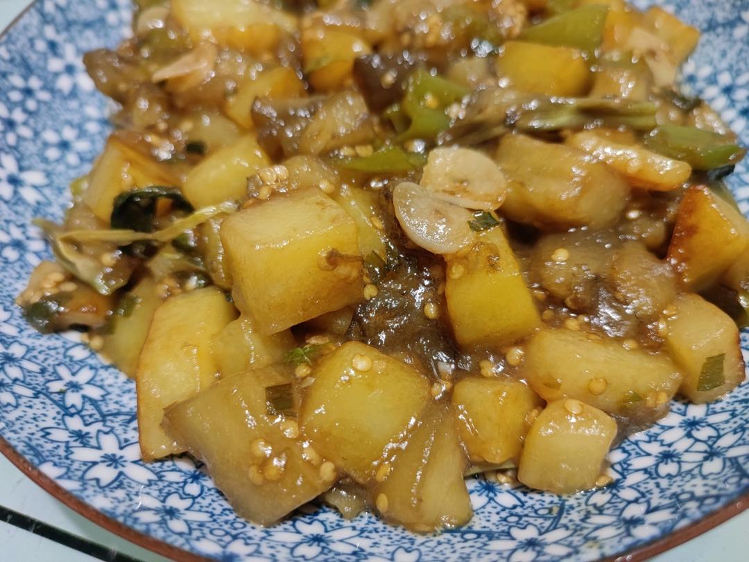 不油炸的少油地三鲜，好吃不油腻！家常版