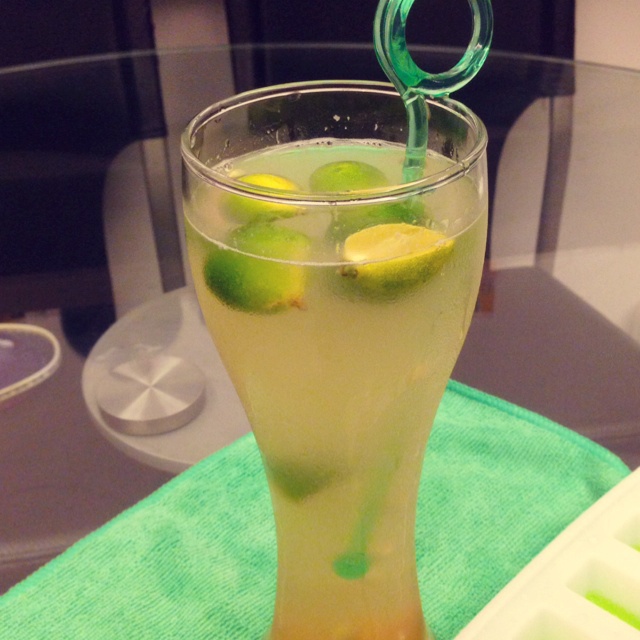 杨眉做的薄荷青柠檬水