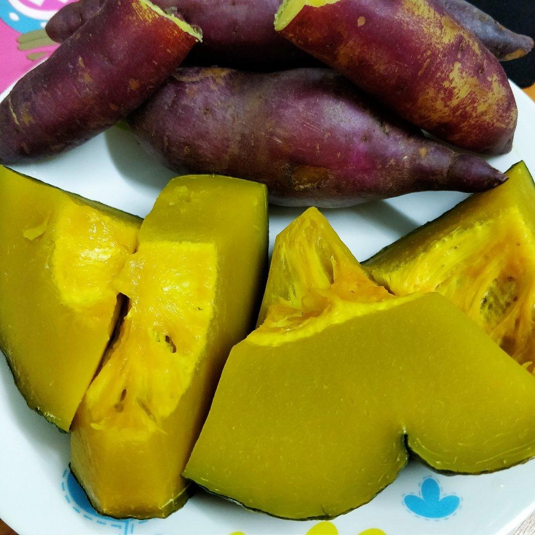 熊猫可可做的蒸南瓜红薯