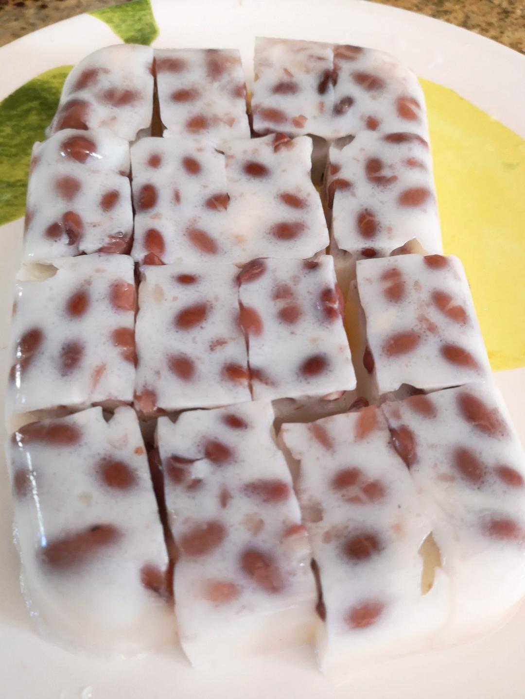 超级简单蜜红豆糕（白凉粉版）